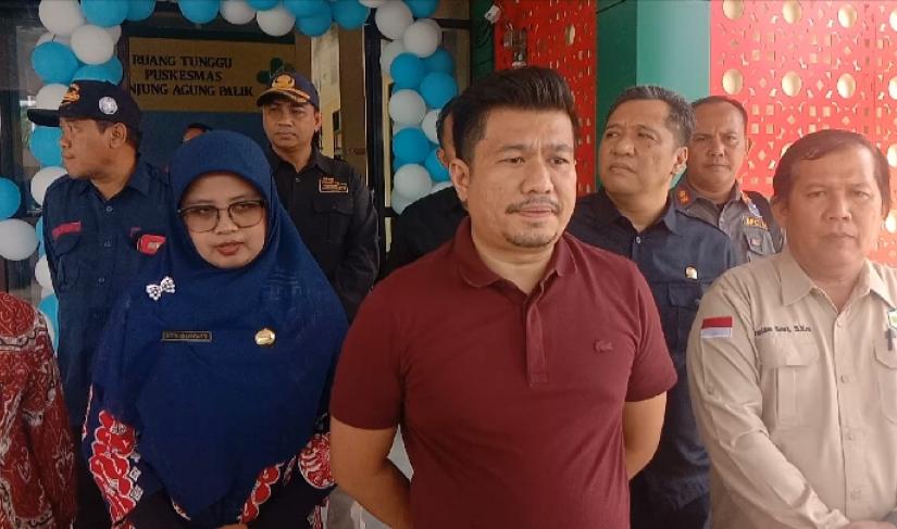 Peresmian gedung puskesmas Tanjung Agung Palik, Jumat (24/1/25).