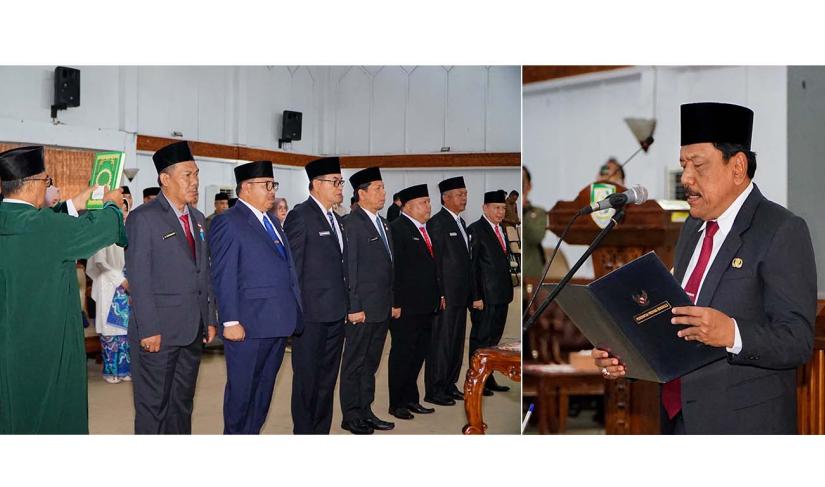 Wakil Gubernur Bengkulu Mian secara resmi melantik 7 pejabat Eselon II Pemerintah Provinsi Bengkulu di gedung GSG Kantor Gubernur Bengkulu pada Selasa, 29 April 2025.