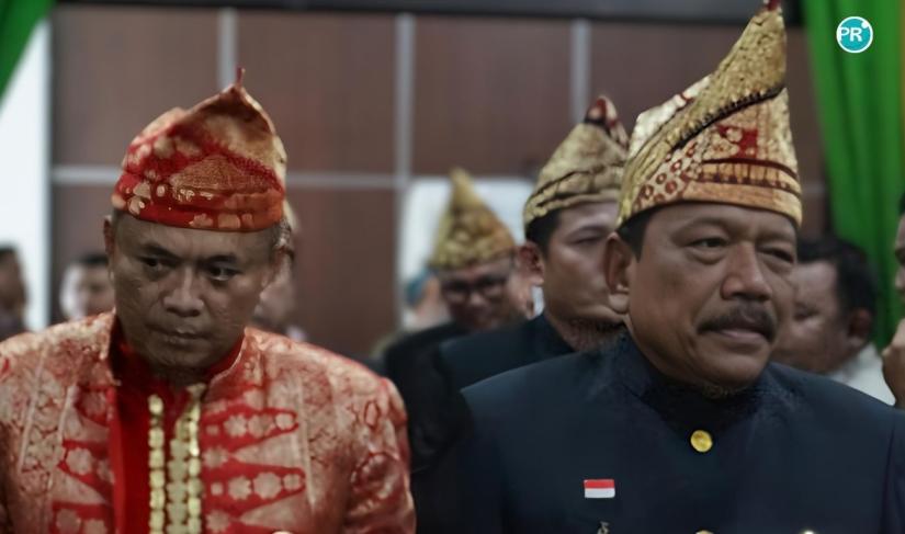 Bupati Bengkulu Tengah Rachmat Riyanto dan Wakil Gubernur Bengkulu Mian.