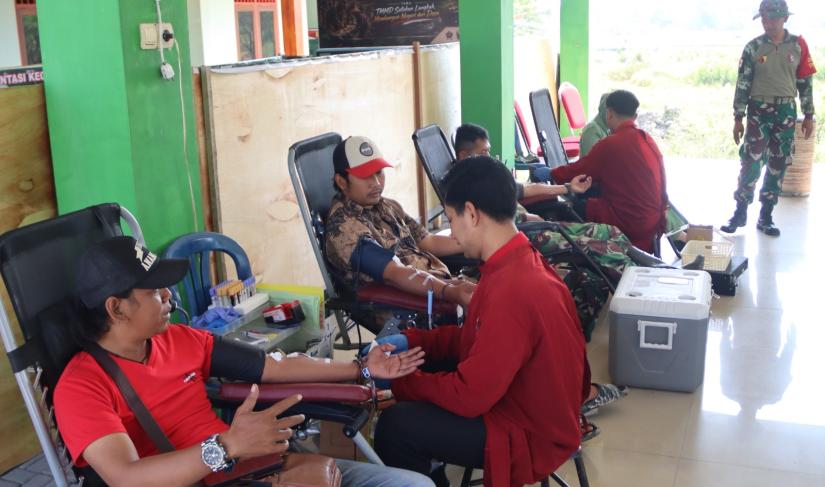 Setetes Darah, Sejuta Harapan: TMMD 129 Bojonegoro Hidupkan Kepedulian Warga Kesongo