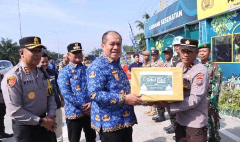 kegiatan monitoring dan pengecekan kesiapan pengamanan serta pelayanan arus mudik Lebaran di wilayah Kabupaten Asahan Selasa (17/3/2026).