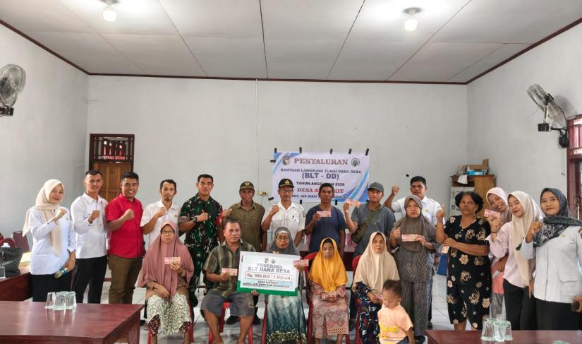 Pemerintah Desa Air Dikit, Kecamatan Air Dikit, Kabupaten Mukomuko menyalurkan Bantuan Langsung Tunai Dana Desa (BLT-DD) tahap pertama tahun 2026