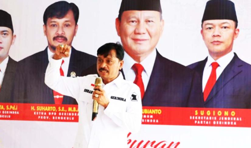 Ketua DPD Gerindra Provinsi Bengkulu, Suharto SE, MBA
