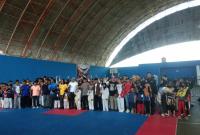 Kasat Samapta Polres Lebong Polda Bengkulu AKP Hasiholan Simanungkalit, menghadiri kegiatan Kejuaraan Open Tournament Taekwondo Bupati Lebong Cup