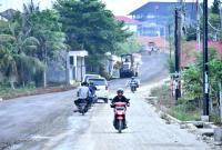 Penampakan Jalan Aru Jajar yang saat ini tengah dibangun.