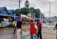Bupati Ir H Mian memantau lokasi pembangunan pasar argamakmur BU