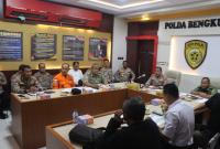 Rakor pencegahan karhutla di Aula Polda Bengkulu, Selasa (29/8/23).