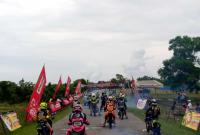 Ilustrasi sirkuit balap motor.