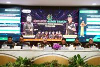 Konferensi pers capaian kinerja Kejati Bengkulu.