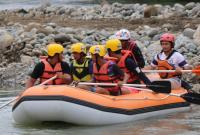 Destinasi Arung Jeram Desa Lubuk Bangko.