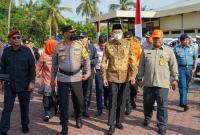 Apel Gelar Pasukan Ops Lilin Nala 2023 dalam rangka Operasi Pengamanan Nataru di Lapangan Apel Rekonfu Polda Bengkulu, Kamis (21/12).