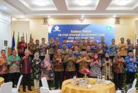 Tim Studi Strategis Dalam Negeri (SSDN), PPSA XXIV Tahun 2023 Lemhannas Republik Indonesia saat Ramah Tamah bersama Gubernur Bengkulu Rohidin Mersyah dan Forkopimda di Balai Raya Semarak Bengkulu, Kamis, 13/07/2023.
