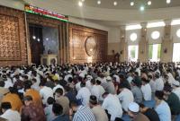 Ribuan Warga Padati Masjid Agung At-Taqwa Laksanakan Shalat Ied