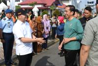 Presiden Jokowi saat Tiba di Bengkulu disambut Gubernur Rohidin dan Jajaran