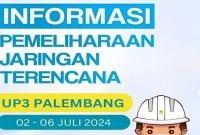 Pemadaman listrik berpotensi dilakukan di sejumlah wilayah Palembang mulai hari ini,