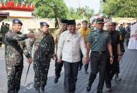 Plt Gubernur Rosjonsyah saat menghadiri syukuran HUT ke-79 Brimob Polda Bengkulu, Kamis (14/11/2024). (Agung~PenaRafflesia.Com) 