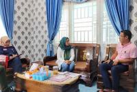 Kabid Informasi Publik Diskominfo, Dodi Yarmansyah SE beraama bersama pegawai dijajaran dinasnya membahas aksi pencegahan stunting.
