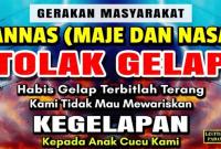 Sepanduk yang digunakan masyarakat dalam melakukan aksi demon belum lama ini