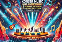 Ilustrasi konser musik.