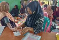 Posyandu Mentari dilaksanakan di Balai desa yang dilaksanakan ibu PKK Desa Sendang Mulya, Kamis, 6 Nov 2025.