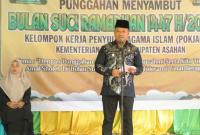 Punggahan dalam rangka menyambut Bulan Suci Ramadhan yang digelar di halaman Kantor Kementerian Agama Kabupaten Asahan, Kamis (12/2/2026).
