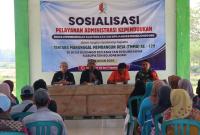 Kegiatan sosialisasi dan pelayanan Adminduk yang digelar di Balai Desa Kesongo, Kamis (16/7/2026)