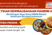Dinas Koperasi dan Usaha Kecil Menengah (UKM) mengumumkan pembukaan pendaftaran Pelatihan Kewirausahaan Mandiri UMKM.
